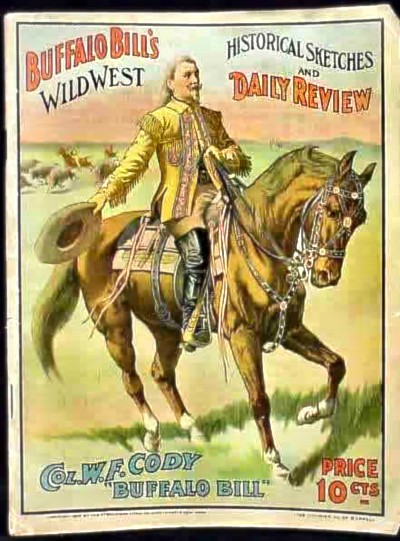 Cartel del show de Buffalo Bill.