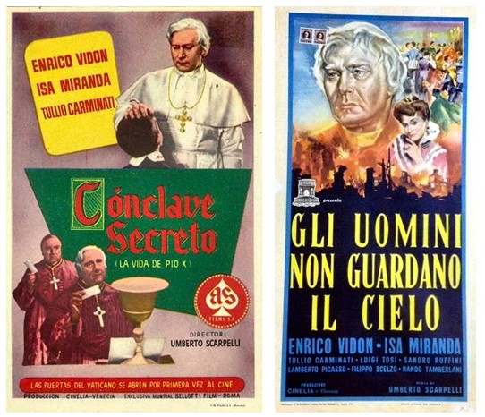 Carteles de la película sobre San Pío X.