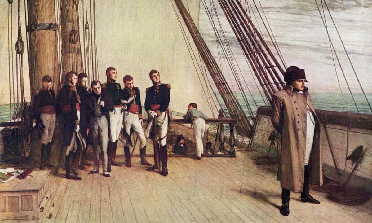 Un cuadro romántico representa a Napoleón hacia el exilio