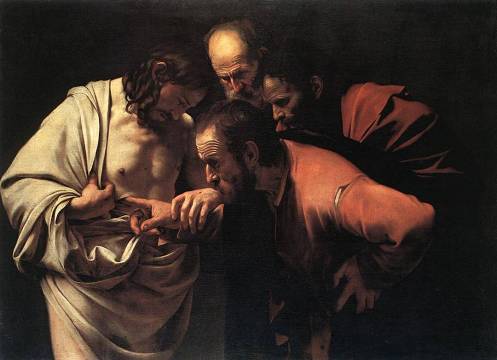 Tomás y las heridas de Jesús, por Caravaggio