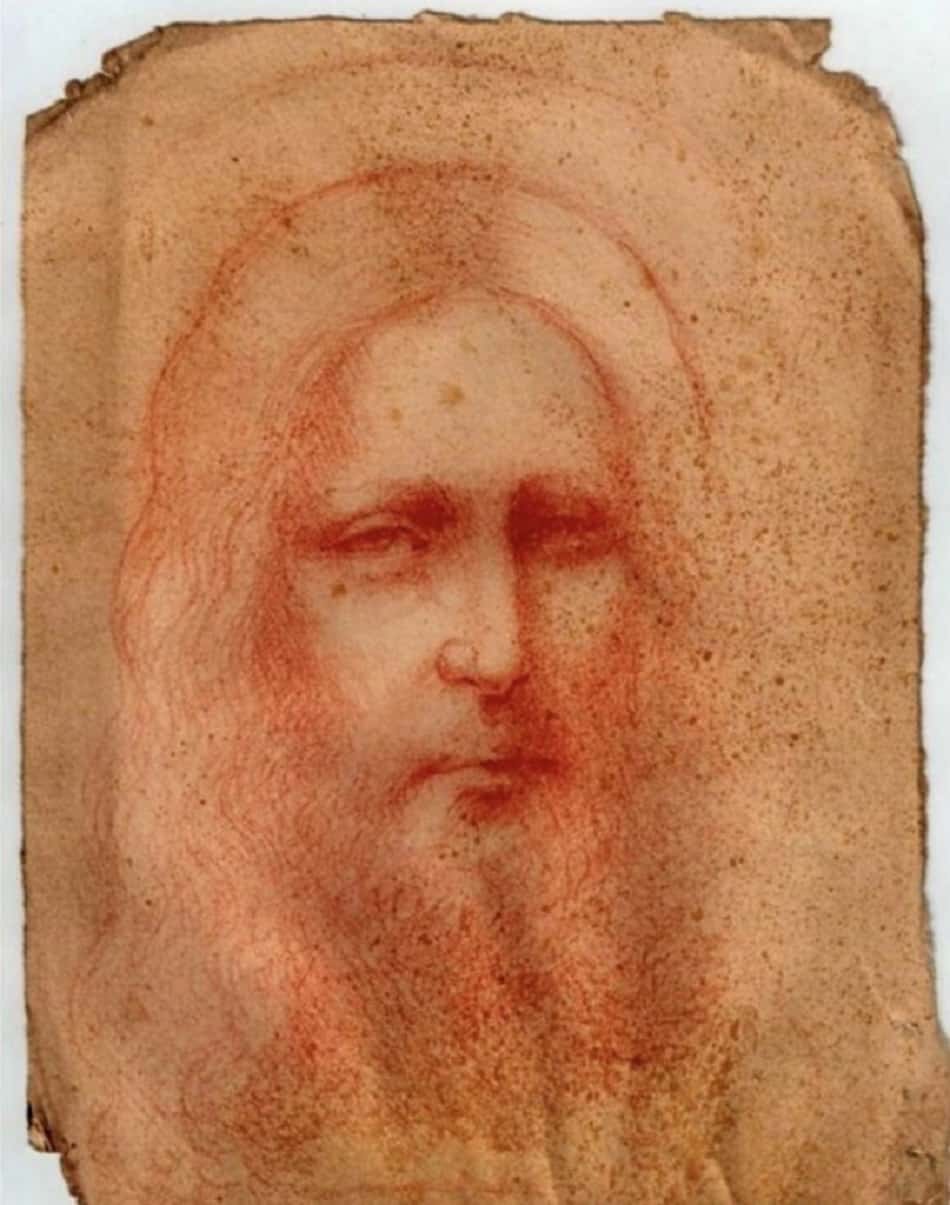Boceto de Jesús atribuido a Leonardo Da Vinci