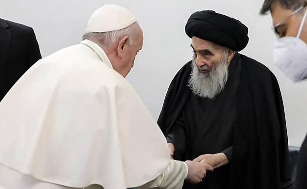 El Papa, con el ayatolá Sistani