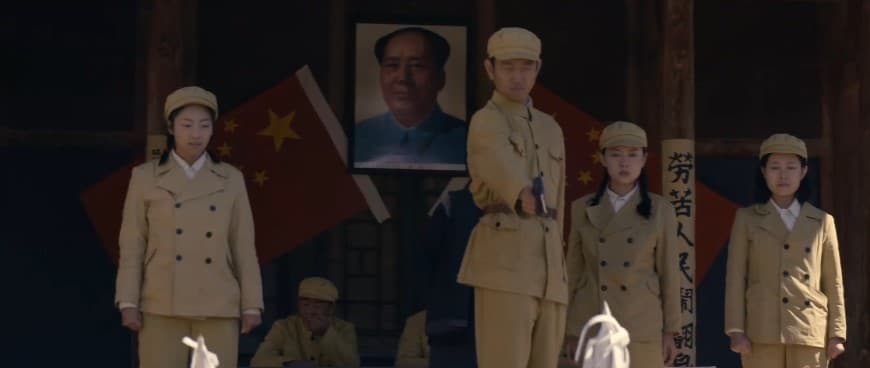 Lin Zhao en una ejecución, escena de la película Five Cents Life 