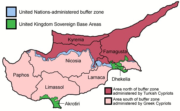 Mapa de Chipre.