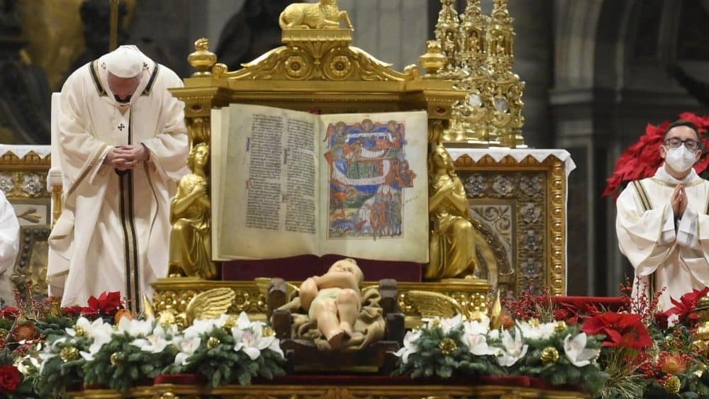 Misa de Nochebuena con el Papa Francisco en 2021