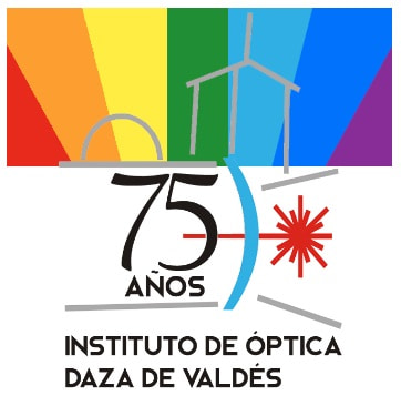 Logo 75 aniversario Instituto Óptica Daza de Valdés del CSIC 
