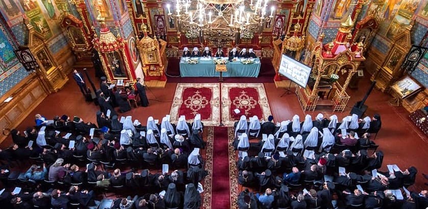 Vista general del sínodo de la Iglesia Ortodoxa Ucraniana.