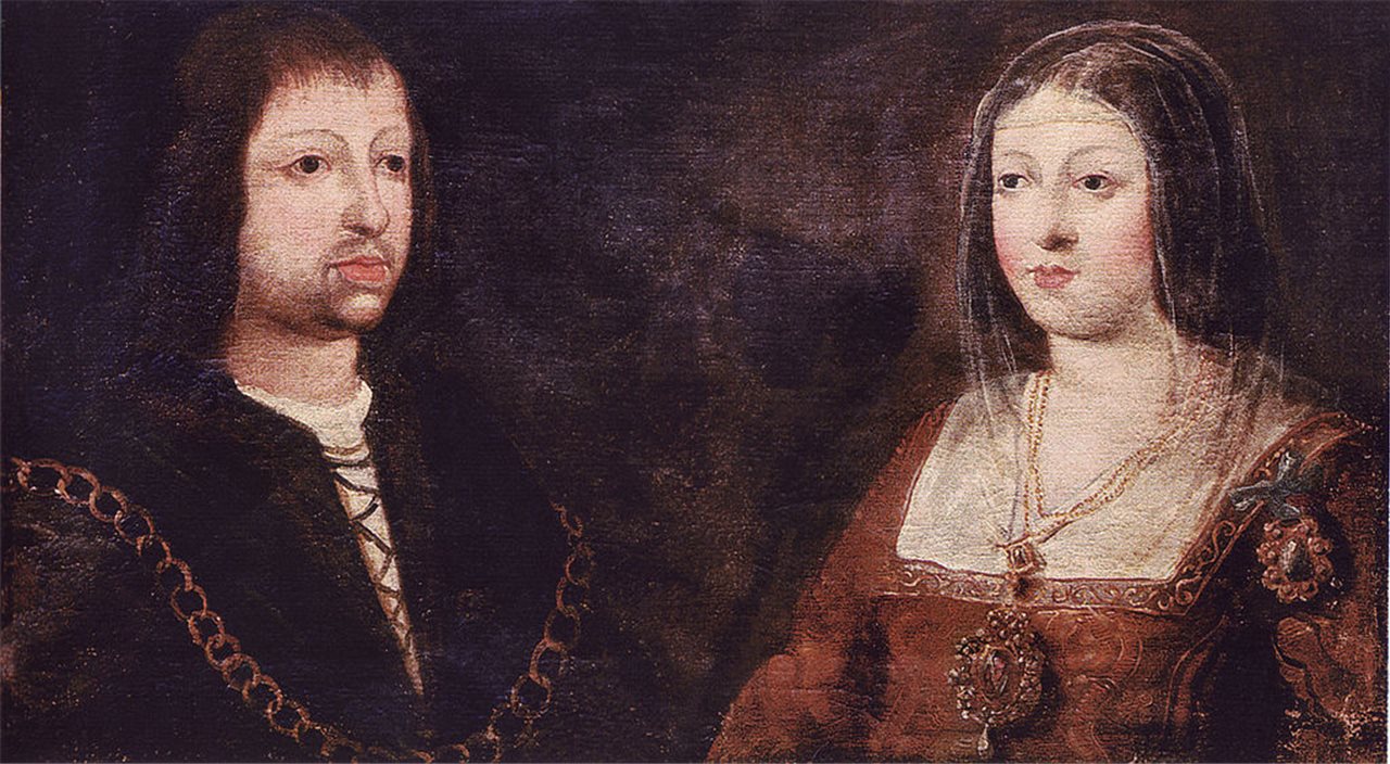 Fernando de Aragón e Isabel de Castilla, los Reyes Católicos.