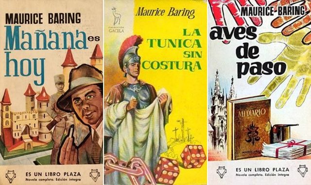 Algunas obras de Maurice Baring, un autor muy editado en España en los años 50 a 70.