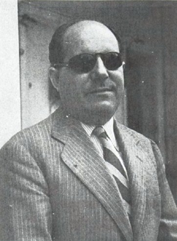 Javier Gutiérrez de Tovar y Beruete, en 1946. Quedó ciego a los tres meses de edad a consecuencia de una enfermedad contagiosa.