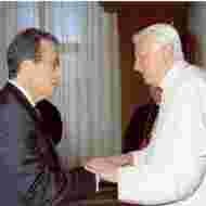 Josep Miró saluda a Benedicto XVI
