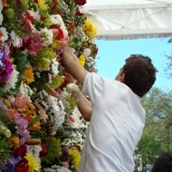 Ofrenda floral en Prado Nuevo