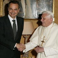 Revelan temas que abordarían Benedicto XVI y Rodríguez Zapatero en su visita al Vaticano