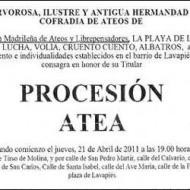 Cartel anunciador de la "Procesión atea" 2011