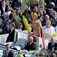 El Papa en la procesión de las Palmas