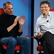 Steve Jobs y Bill Gates, juntos.