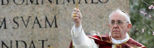 El Papa Francisco en la bendición de los ramos