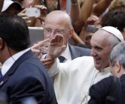 El Papa Francisco visitó a los agustinos en la fiesta de su patrón