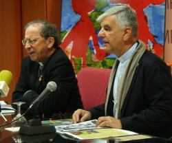 Kike Figaredo con Anastasio Gil, responsable en España de Obras Misionales Pontificias