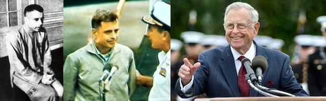 Tres momentos en la vida del almirante Denton: la célebre entrevista del parpadeo, a su regreso de Vietnam, y como senador por Alabama... ¡republicano y católico!