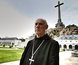 Anselmo Álvarez, abad del Valle de los Caídos, donde está teniendo lugar un importante Congreso Internacional Benedictino.