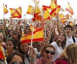 Los españoles esperan la visita del Papa