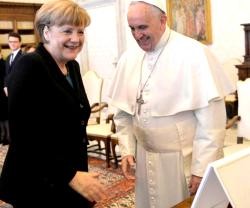 El Papa Francisco recibió a la canciller alemana Angela Merkel