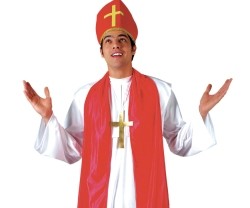 Disfraz de obispo para carnaval... ¡no es tan fácil hacerse pasar por obispo!