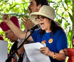 Mariela Castro, durante su intervención en el orgullo gay de La Habana.