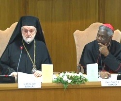 El metropolita ortodoxo Zizioulas y el cardenal Turkson presentan Laudato Si, la encíclica ecológica del Papa Francisco