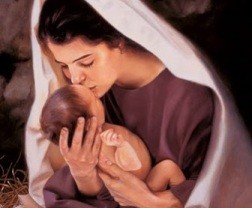 El Niño Jesús con la Virgen María