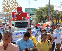 Es el quinto año que se celebra esta Marcha por la Vida para contrarrestar a los lobbies abortistas - el aborto está penalizado en Nicaragua