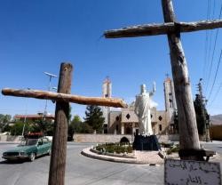 Plaza de la parroquia de Al-Qaa, en el centro de la ciudad... antes de los atentados suicidas