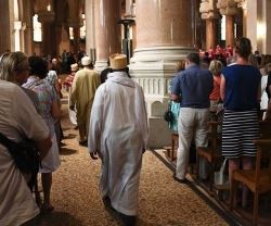 Musulmanes de Islas Comores que acudieron a la oración del 26 de julio en el Sagrado Corazón de Marsella