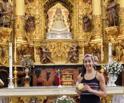 Carolina Marín es una gran campeona del bádminton, y asidua visitante del Santuario del Rocío