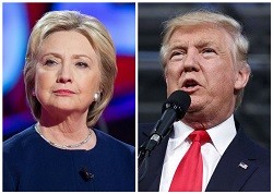 Hillary Clinton y Donald Trump se disputan este martes la presidencia