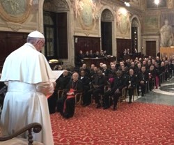 Francisco en su discurso a los obispos que estudian los nuevos procesos de nulidad matrimonial