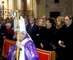 El cardenal Cañizares durante el funeral de Rita Barberá el 28 de noviembre