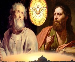 San Pedro y san Pablo, apóstoles.