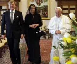 Los Reyes de Holanda -la reina es argentina- con el Papa Francisco