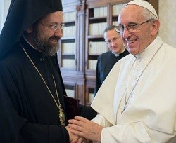 El Papa recibió este martes a una delegación del patriarcado ecuménico de Constantinopla