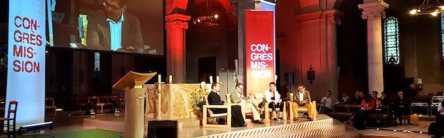 Mesa redonda con Fabrica Hadjadj, durante el Congreso Misión de 2016.