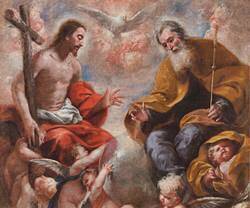 'La Santísima Trinidad' (detalle), atribuida a Francisco Caro (1627-1667). Museo del Prado.