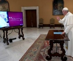 El Papa Francisco en su videoconferencia con la Sophia University de Tokio