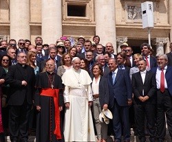 El Papa se ha fotografiado con los directivos de COPE este miércoles