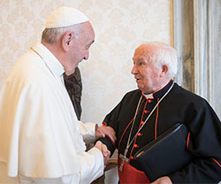 El Papa Francisco con el Cardenal Cañizares, Arzobispo de Valencia
