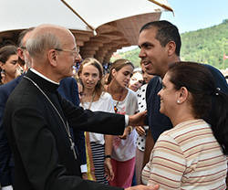 Monseñor Ocáriz, Prelado del Opus Dei, en Torreciudad