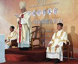 El Cardenal Filoni, durante su homilía en la clausura del Congreso Eucarístico de Taiwán