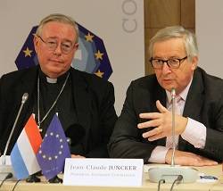 Juncker se reunió el pasado jueves con los representantes de los obispos europeos / Comece