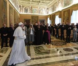 El Papa quiso alabar la labor que realizan los misioneros del PIME / Vatican Media